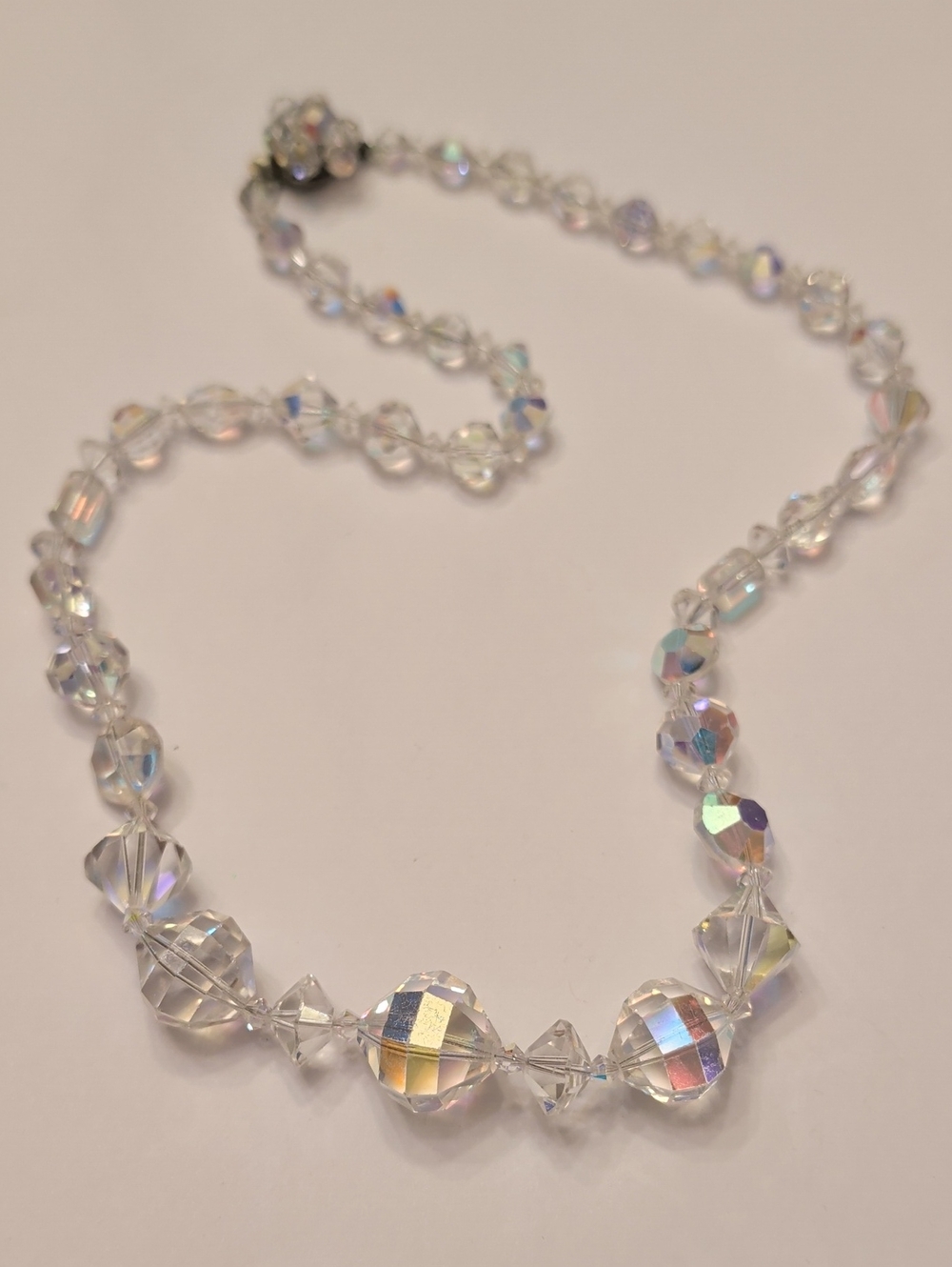 Vintage Aurora Borealis Bead Necklace